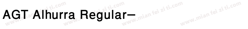 AGT Alhurra Regular字体转换